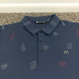 Travis Mathew Polo Shirt Stock the Cooler Nashville Tennessee Blue Mens XL $99